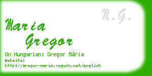 maria gregor business card